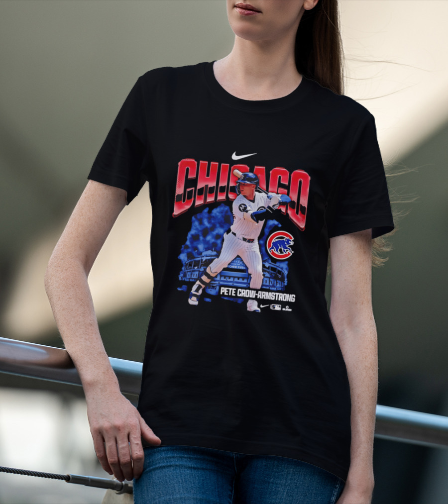 Chicago Cubs Pete Crow Armstrong Nike Wrigley Field Player Action T-Shirt