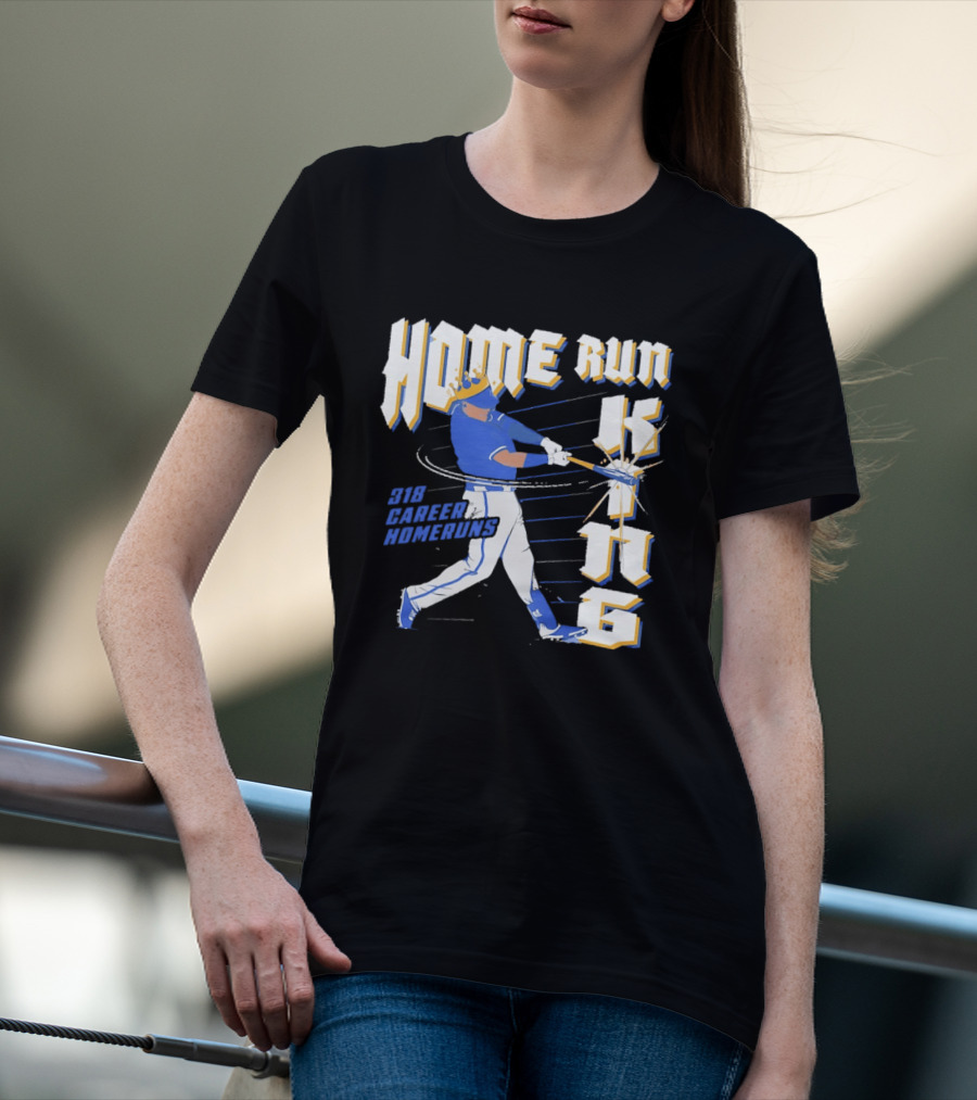 Kansas City Royals Home Run King 318 Career Homeruns Player With Crown T-Shirt