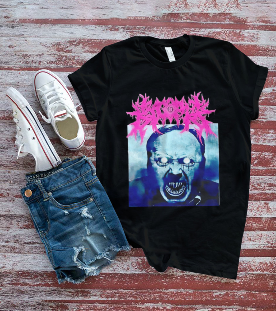 Gore Demon Face Glowing Eyes Death Metal Band T-Shirt