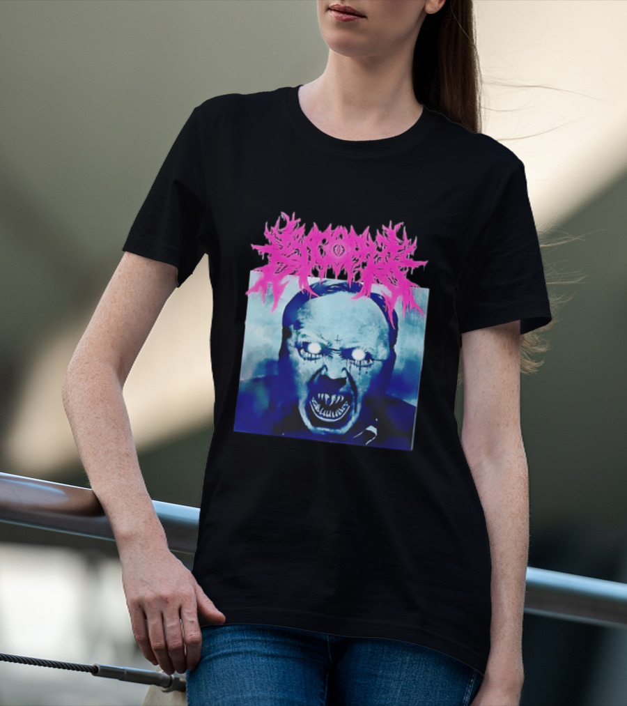 Gore Demon Face Glowing Eyes Death Metal Band T-Shirt