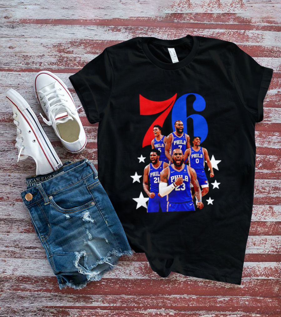 Philadelphia 76ers Players 23 21 7 0 Basketball Team Stars T-Shirt