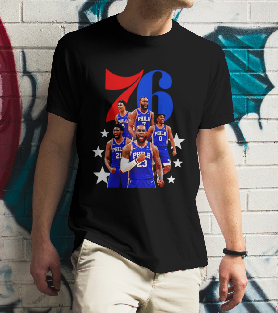 Philadelphia 76ers Players 23 21 7 0 Basketball Team Stars T-Shirt