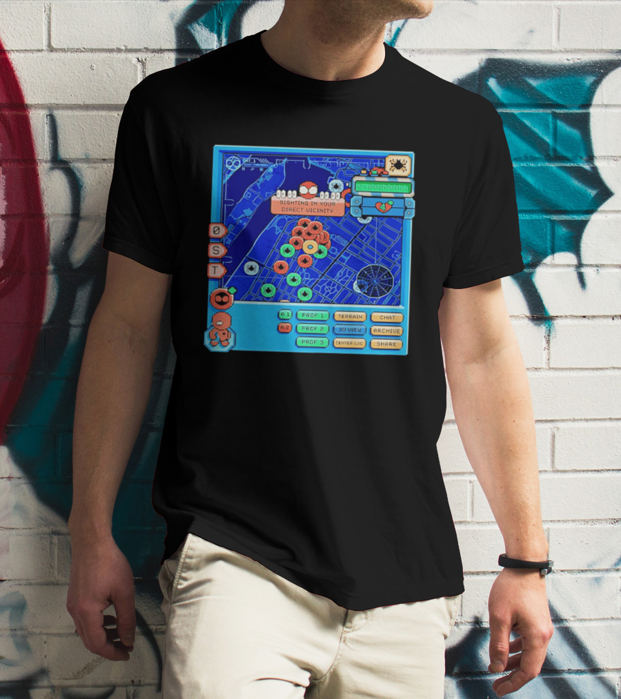 Sighting In Your Direct Vicinity Spider Man Pixel 00.00.00 T-Shirt