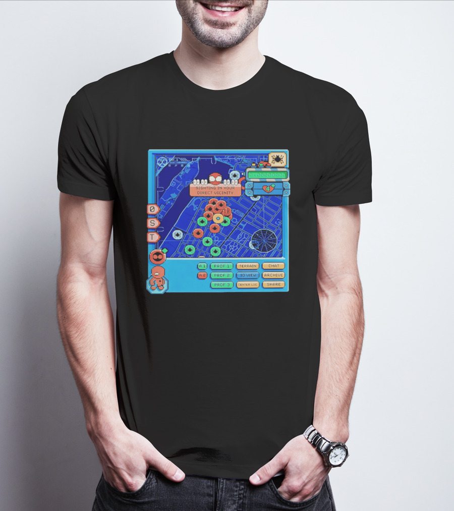 Sighting In Your Direct Vicinity Spider Man Pixel 00.00.00 T-Shirt