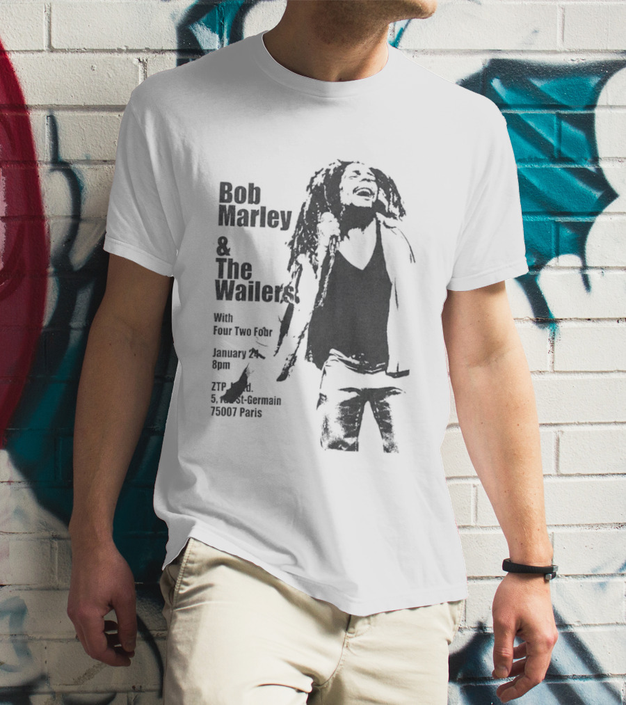 Bob Marley And The Wailers Hurricane Wisdom Kingston Jamaica Performance T-Shirt