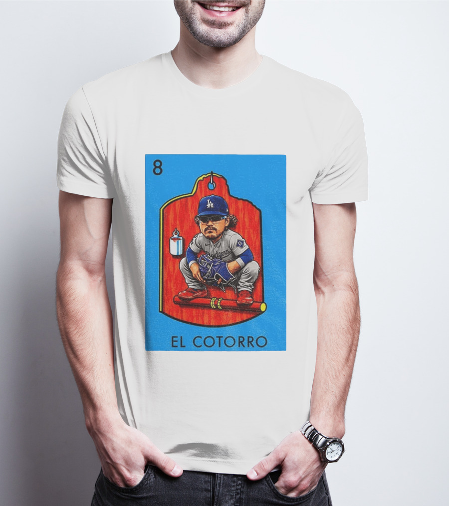 Joe Kelly Dodgers El Cotorro Loteria Card 8 T-Shirt