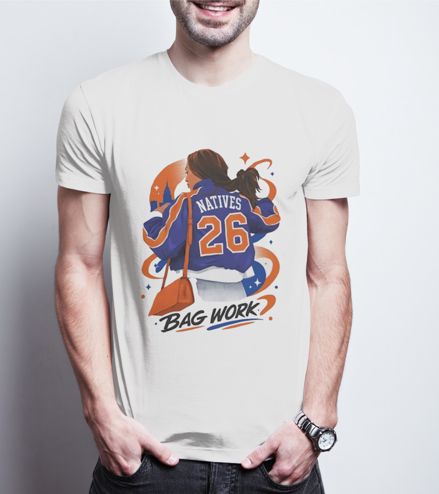 Jordyn Natives 26 Bag Work New York Knicks T-Shirt