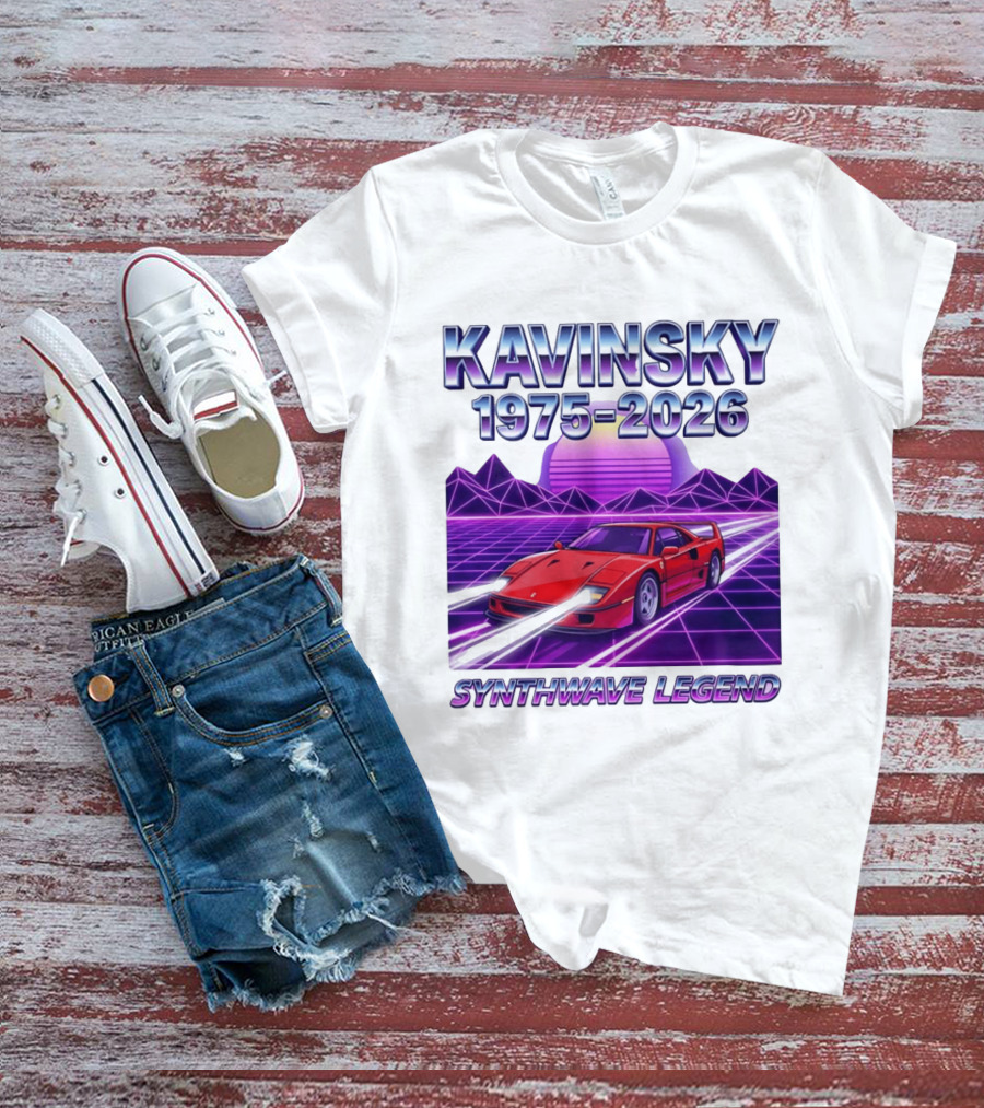 Kavinsky 1975 2026 Synthwave Legend Vaporwave Retro Car Aesthetic T-Shirt