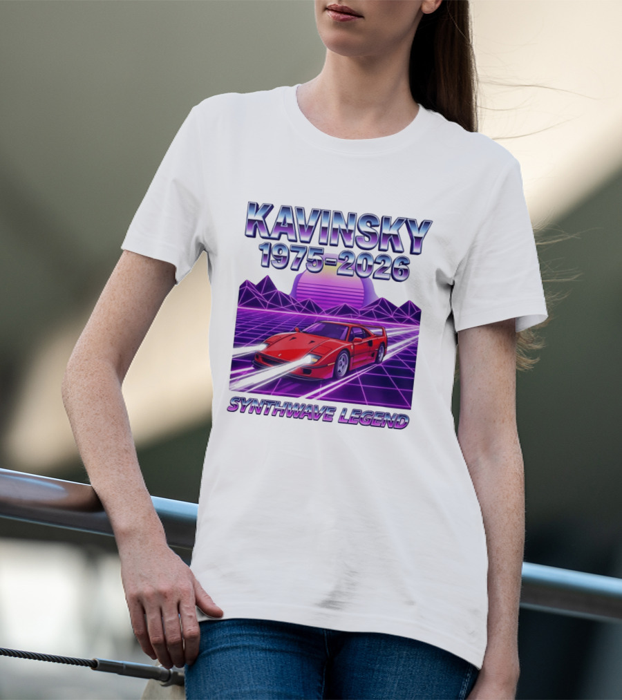 Kavinsky 1975 2026 Synthwave Legend Vaporwave Retro Car Aesthetic T-Shirt