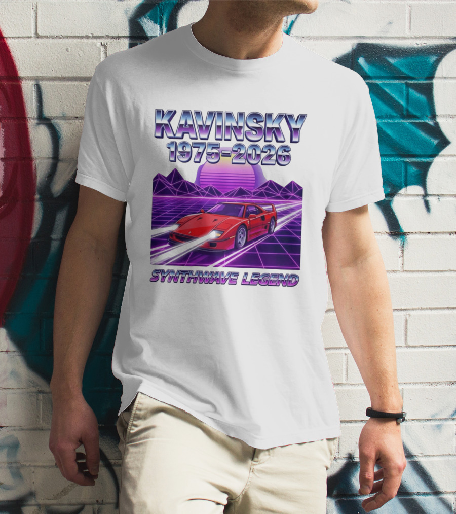 Kavinsky 1975 2026 Synthwave Legend Vaporwave Retro Car Aesthetic T-Shirt
