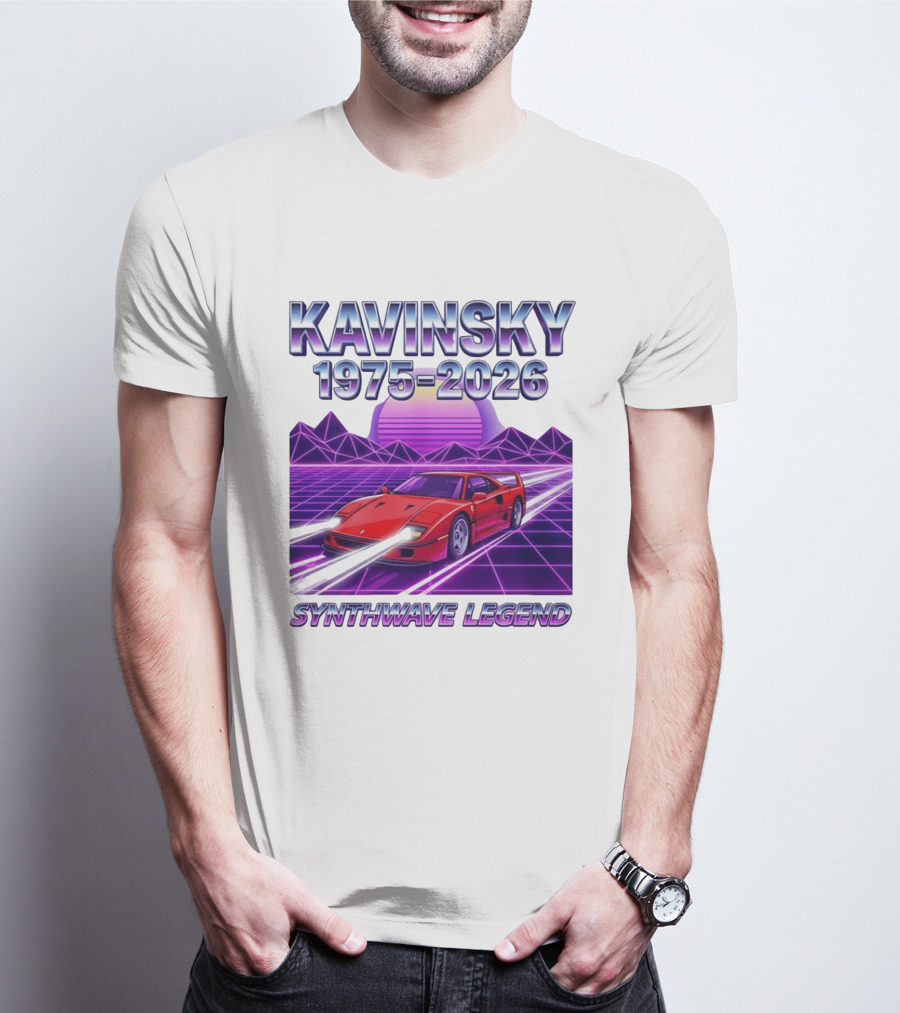 Kavinsky 1975 2026 Synthwave Legend Vaporwave Retro Car Aesthetic T-Shirt