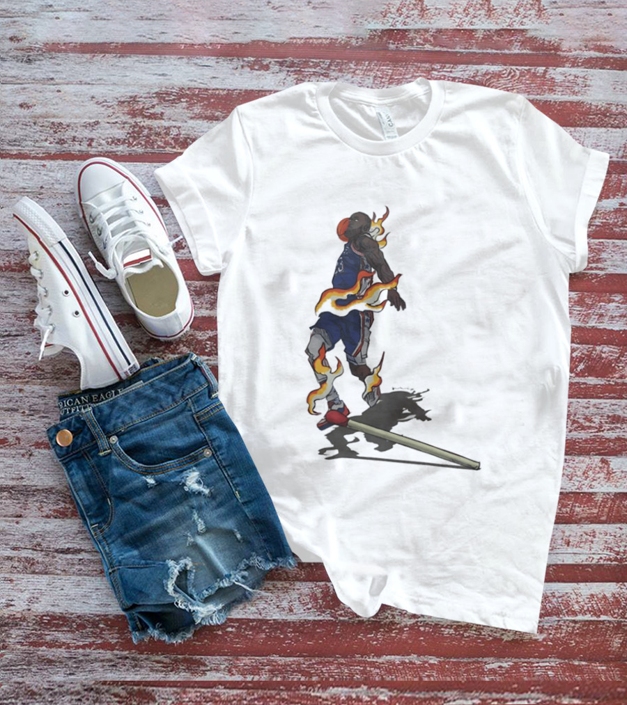 LeBron James 76ers Basketball Flame Dunk 23 T-Shirt