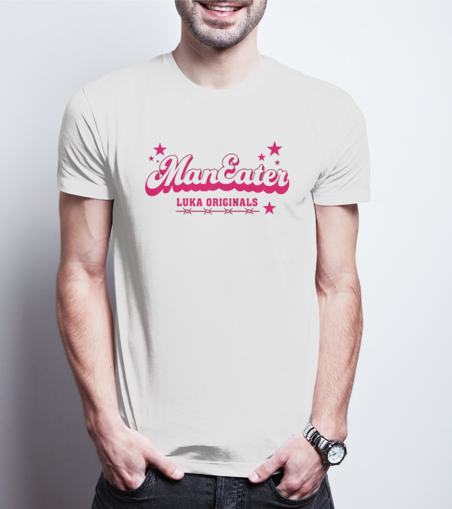 Man Eater Stars Luka Originals Bold Pink Sporty T-Shirt