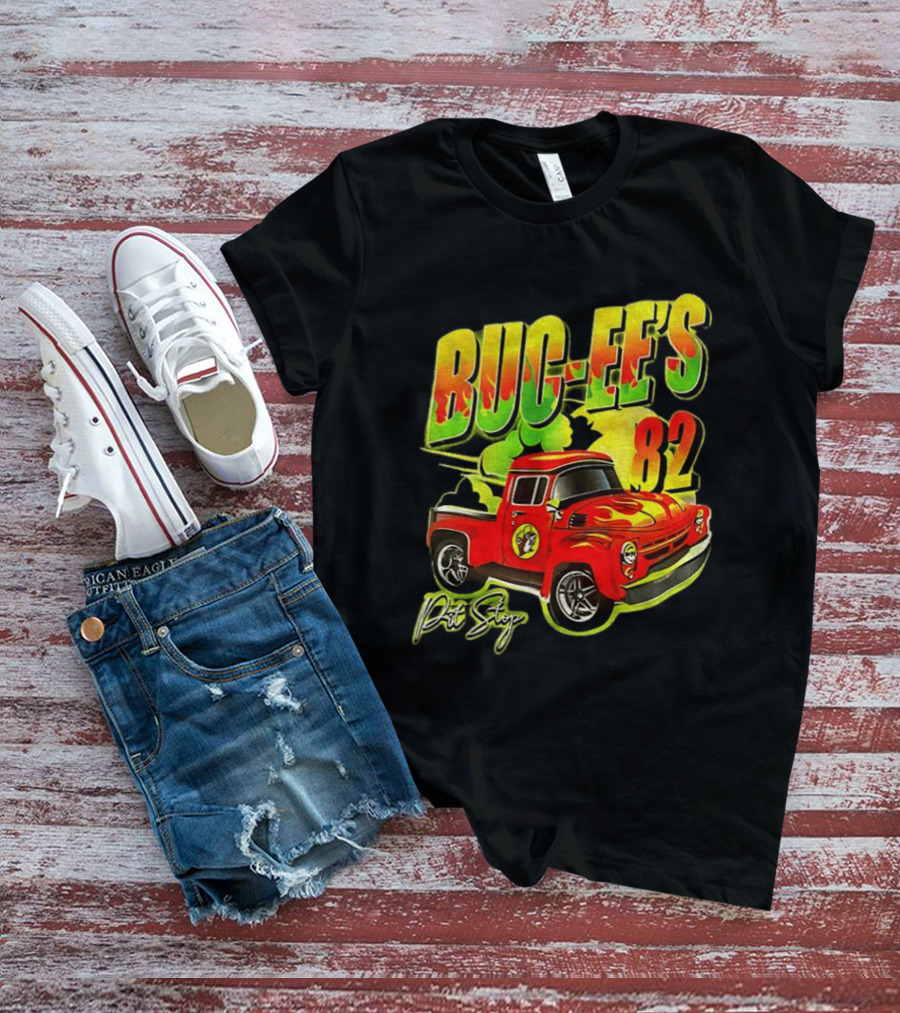 Buc Ee's 82 Pit Stop Vintage Red Truck T-Shirt