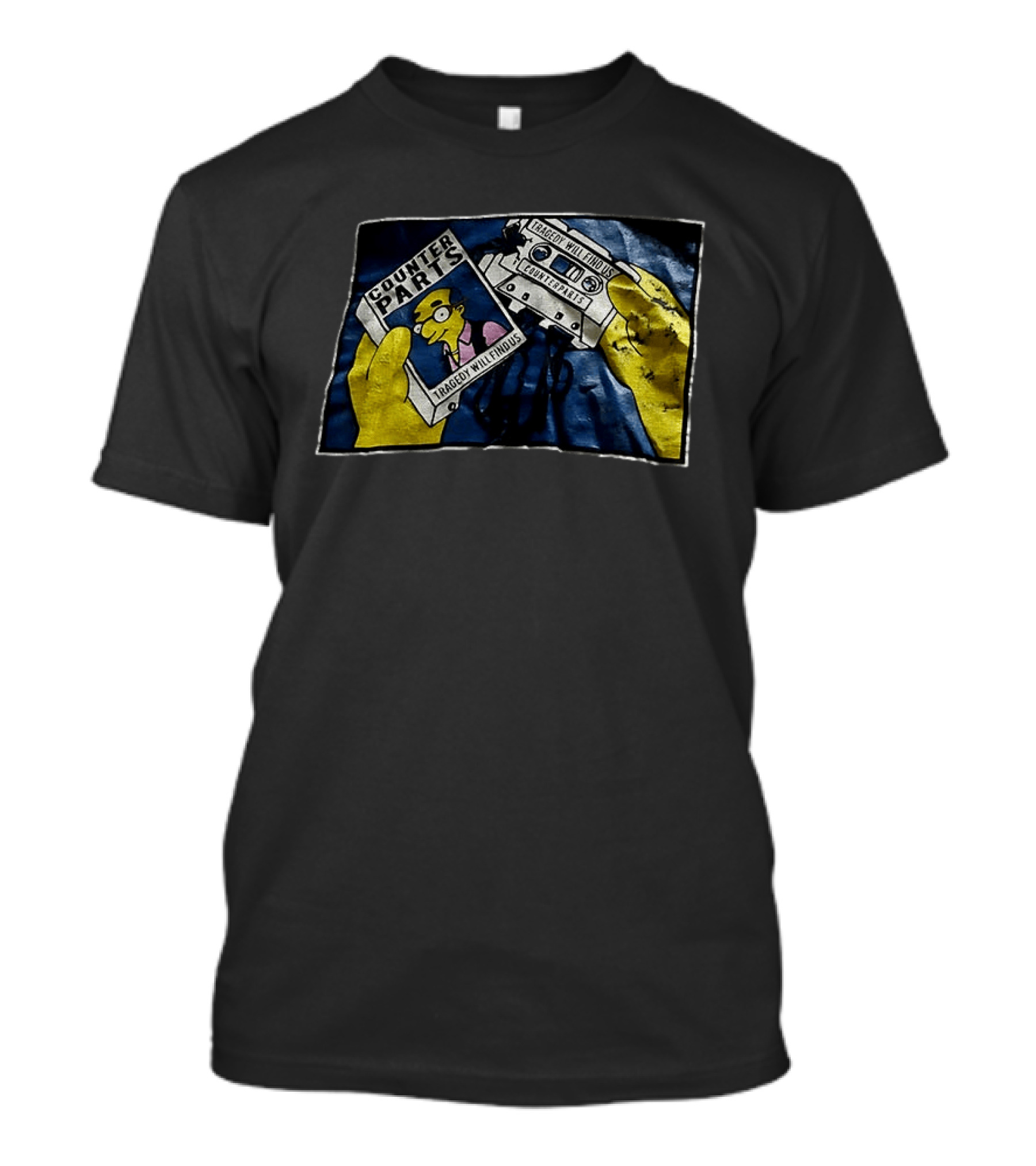 Counterparts Tragedy Will Find Us Cassette Tape Cartoon T-Shirt