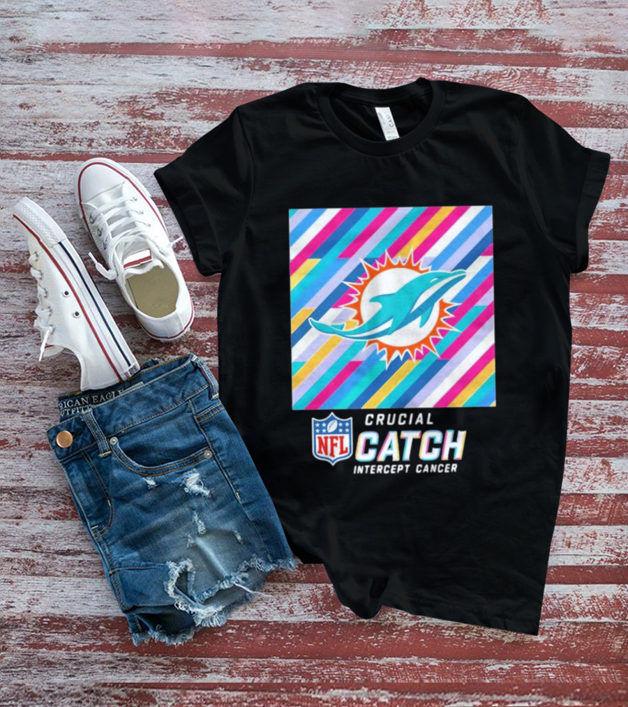 Crucial Catch Intercept Cancer NFL Miami Dolphins 2024 T-Shirt