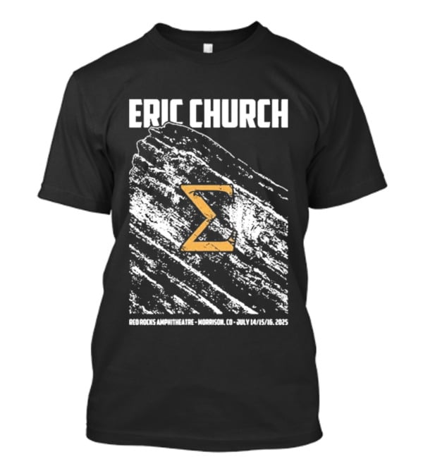 Eric Church Red Rocks Amphitheater Morrison July 14 16 2025 Sigma Symbol Event T-Shirt