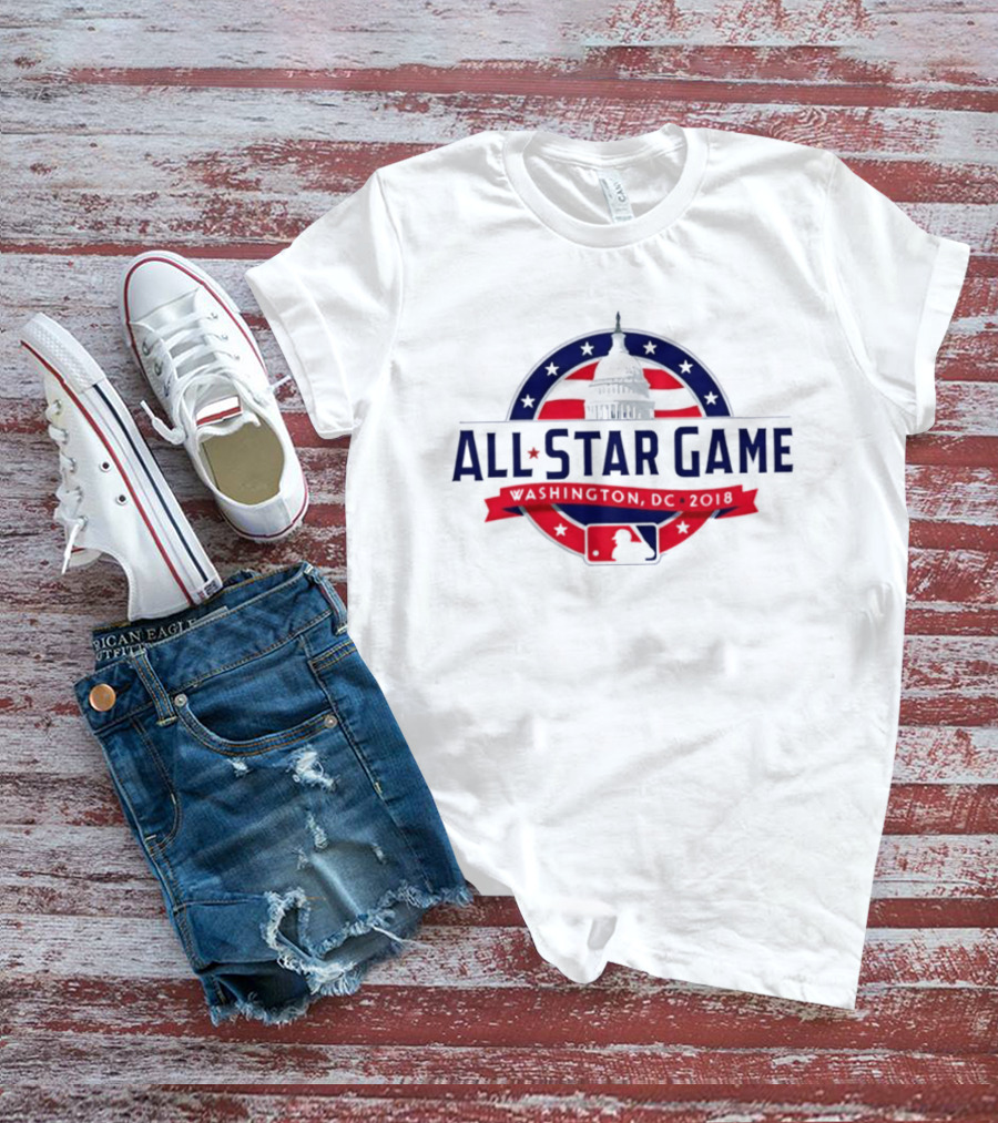 2018 MLB All Star Game Washington DC Capitol Baseball T-Shirt