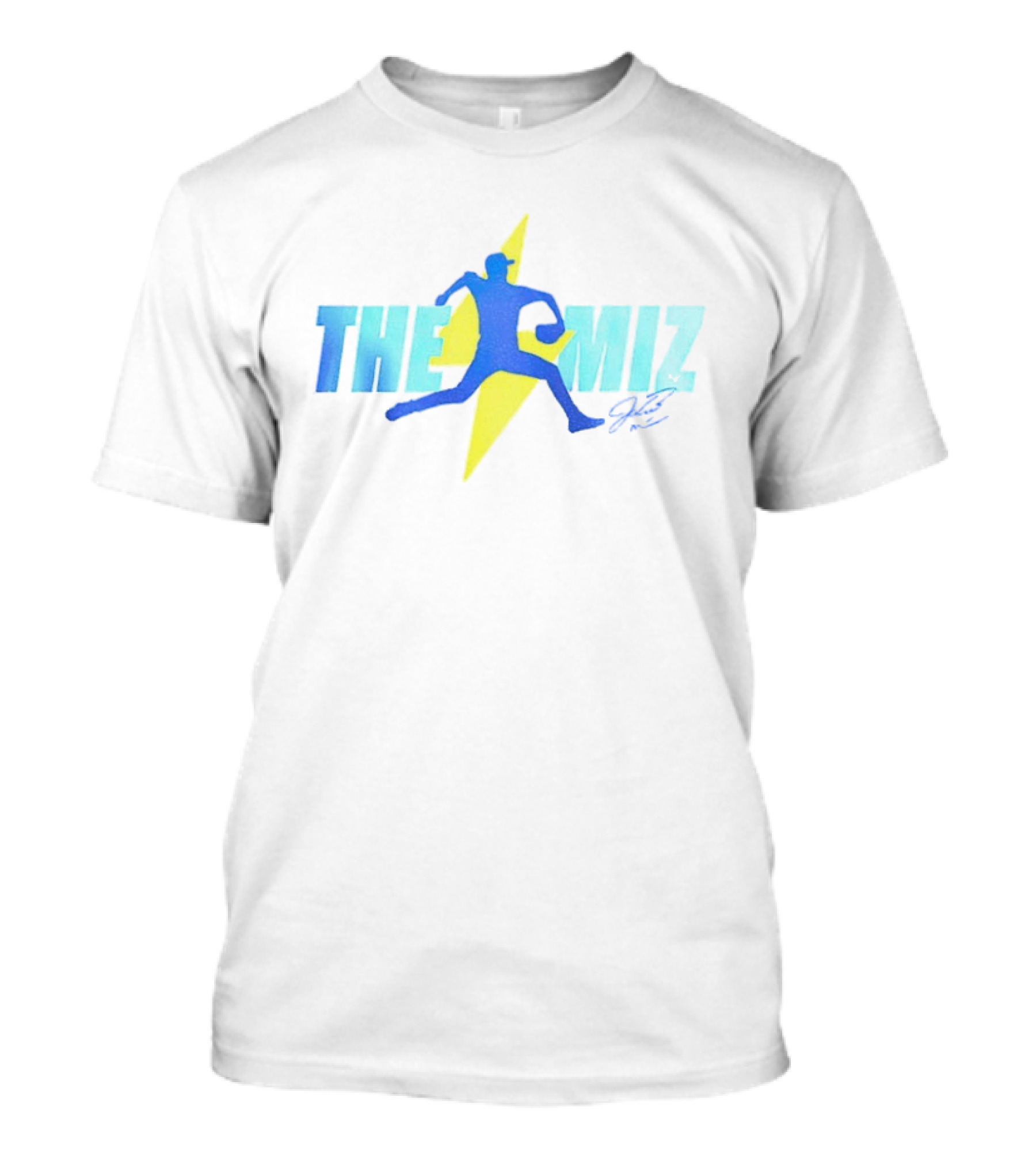 2025 Brewers Misiorowski The Miz Pitcher Lightning Blue T-Shirt