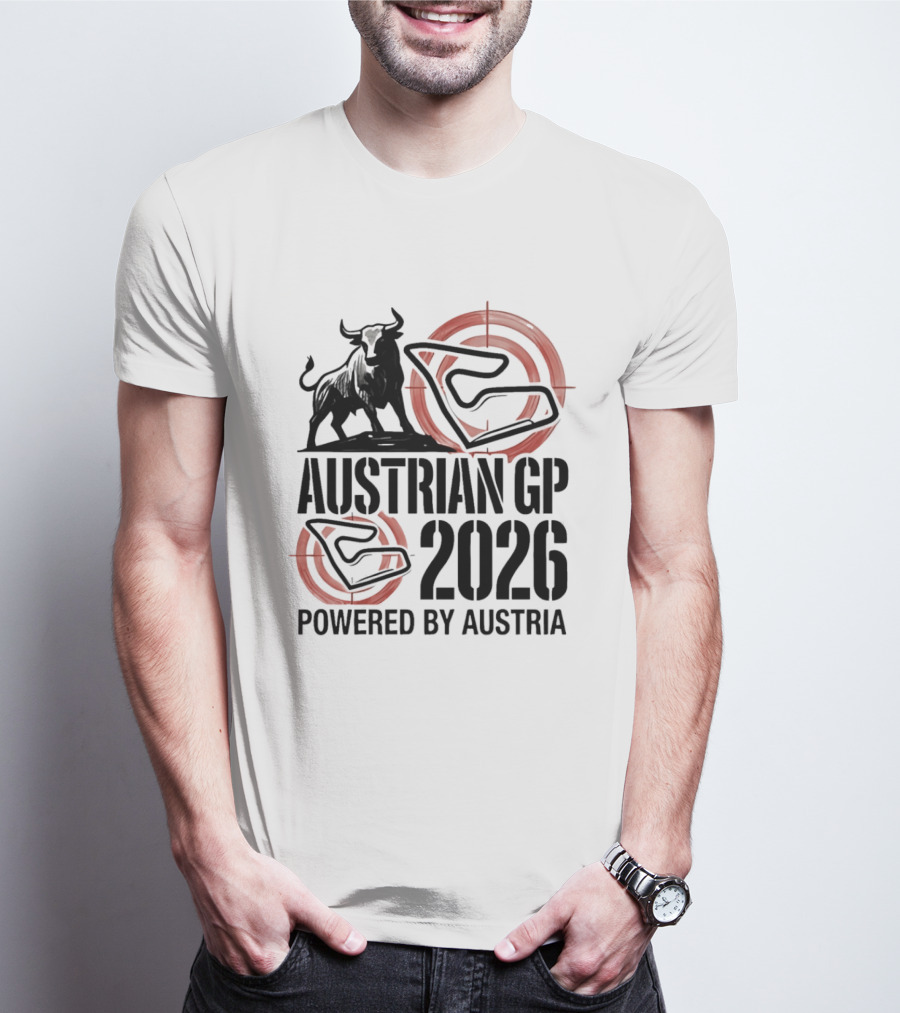 Austrian GP 2026 Powered By Austria Charging Bull Racing Circuit T-Shirt