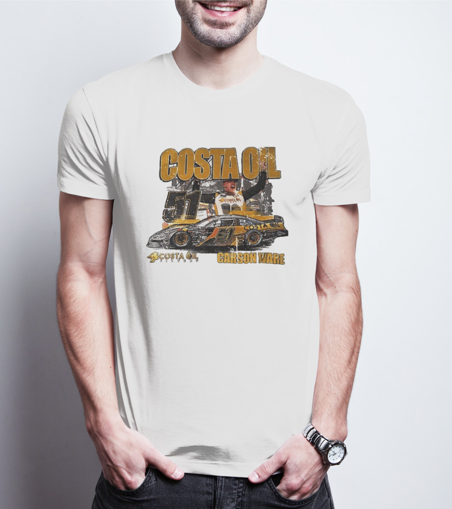 Costa Oil Racing Carson Ware 51 Nascar Victory Celebration T-Shirt