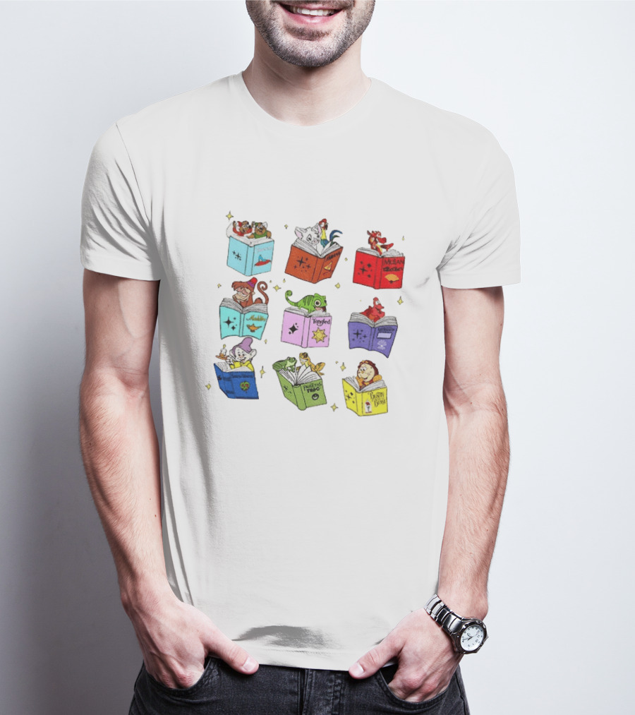 Disney Princess Sidekicks Reading Club Tangled Book Lover T-Shirt