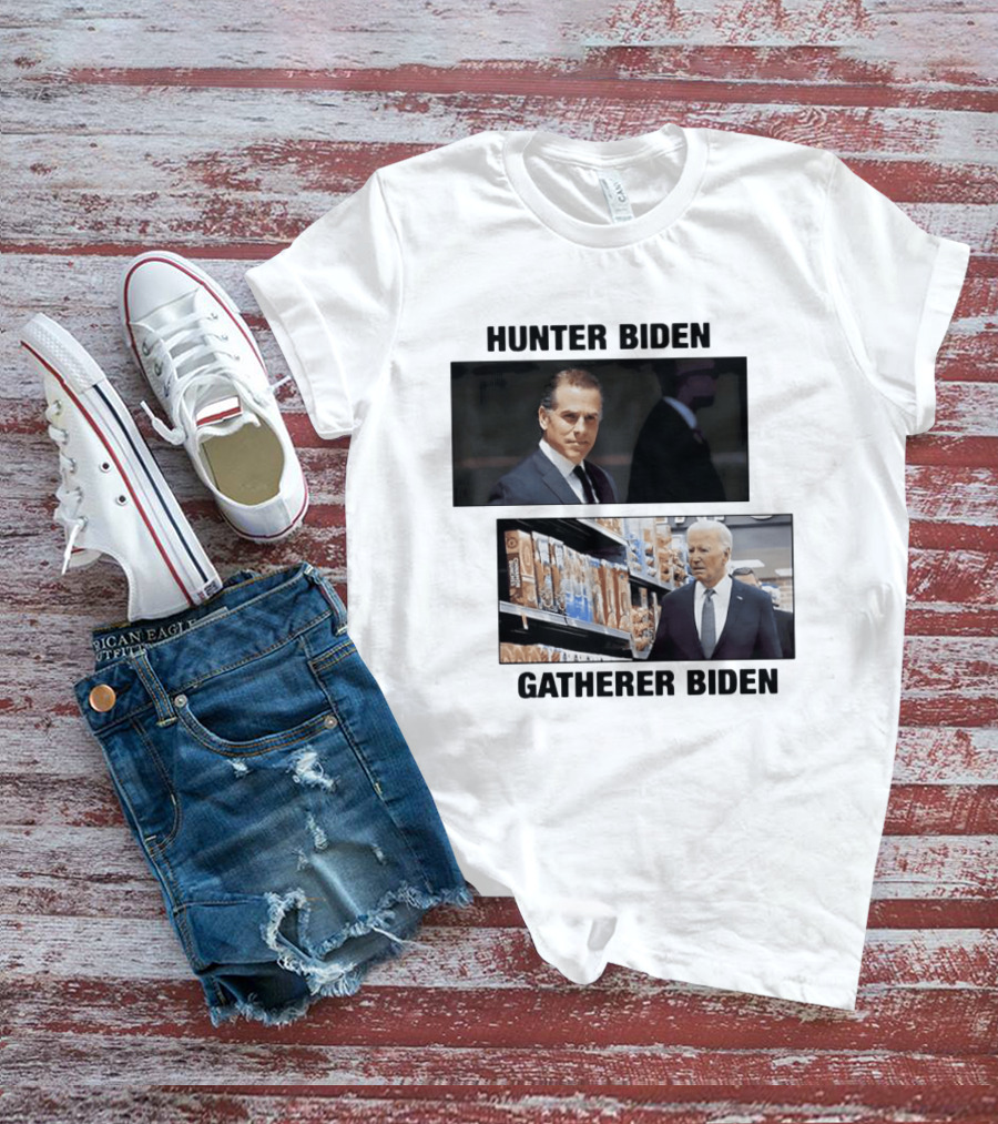 Hunter Biden Gatherer Biden Humorous Political Parody Image T-Shirt