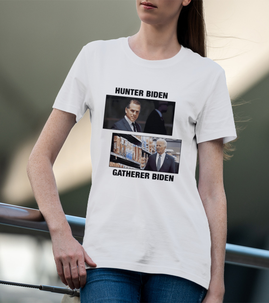Hunter Biden Gatherer Biden Humorous Political Parody Image T-Shirt