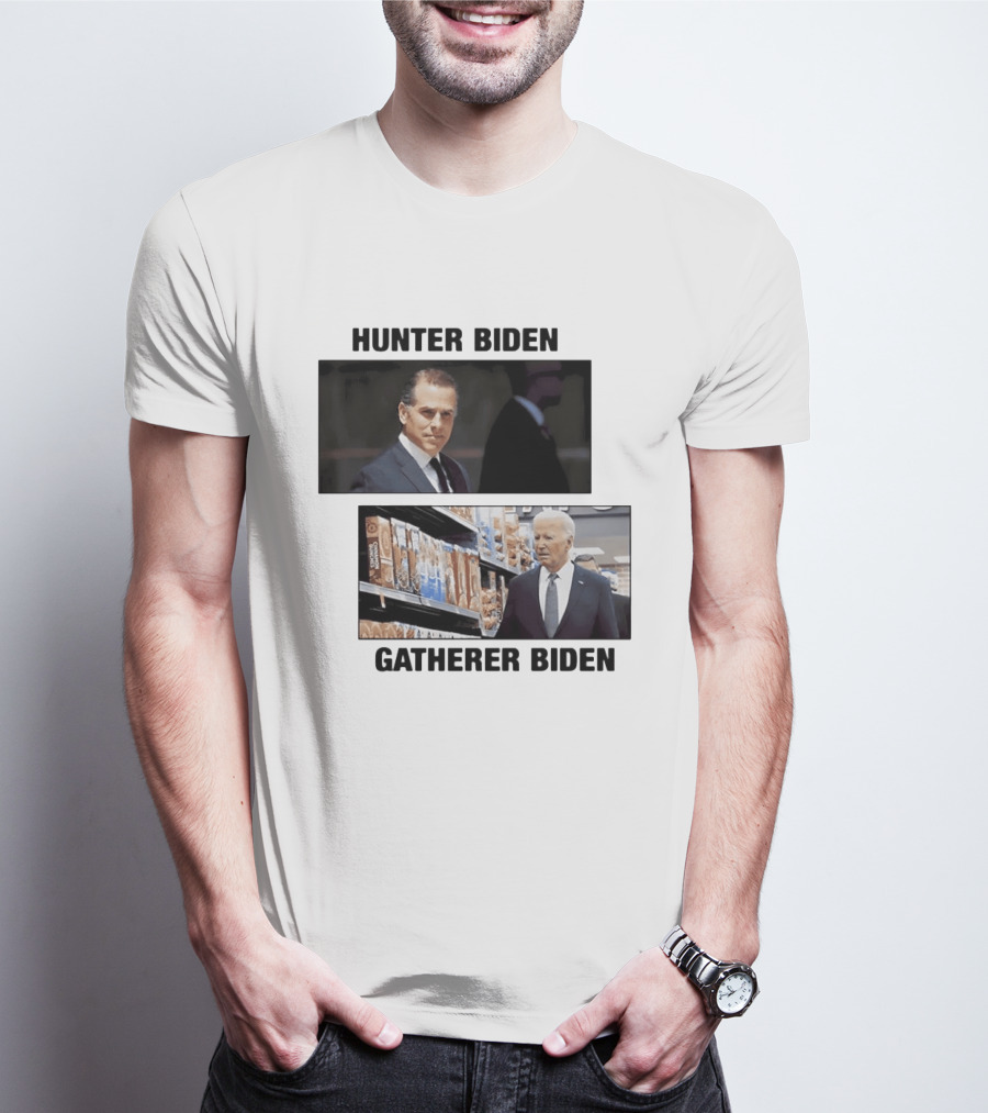 Hunter Biden Gatherer Biden Humorous Political Parody Image T-Shirt