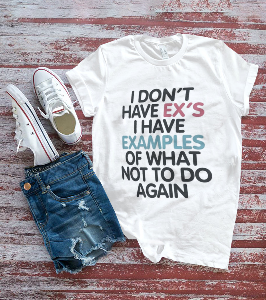 I Don't Have Ex's I Have Examples Of What Not To Do Again T-Shirt