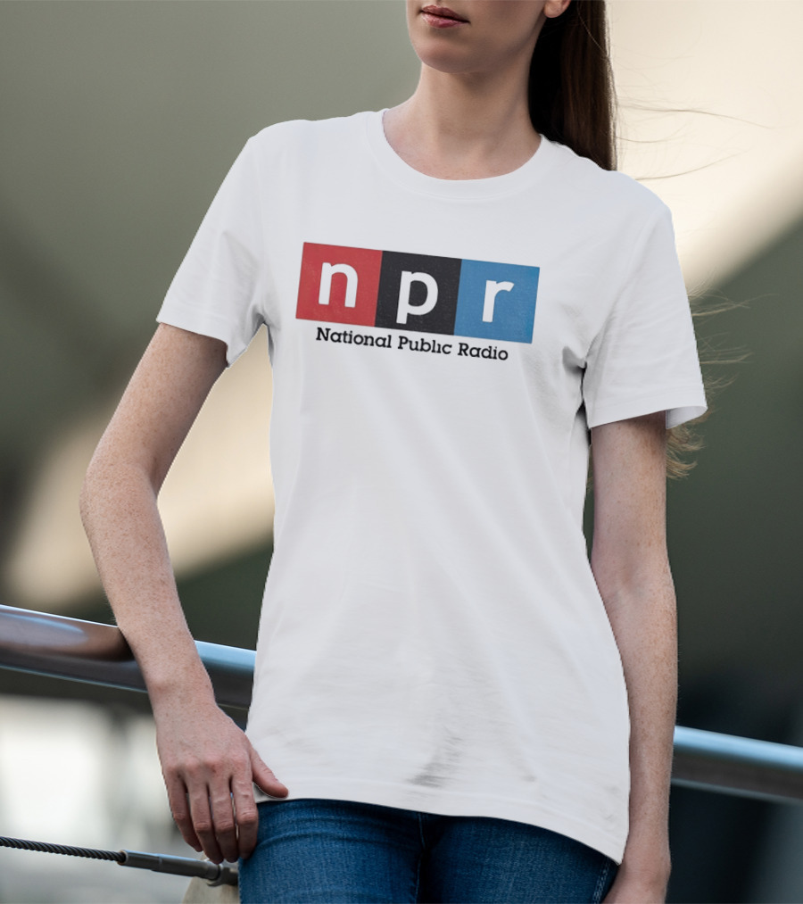 NPR National Public Radio Iconic Logo Red Black Blue T-Shirt