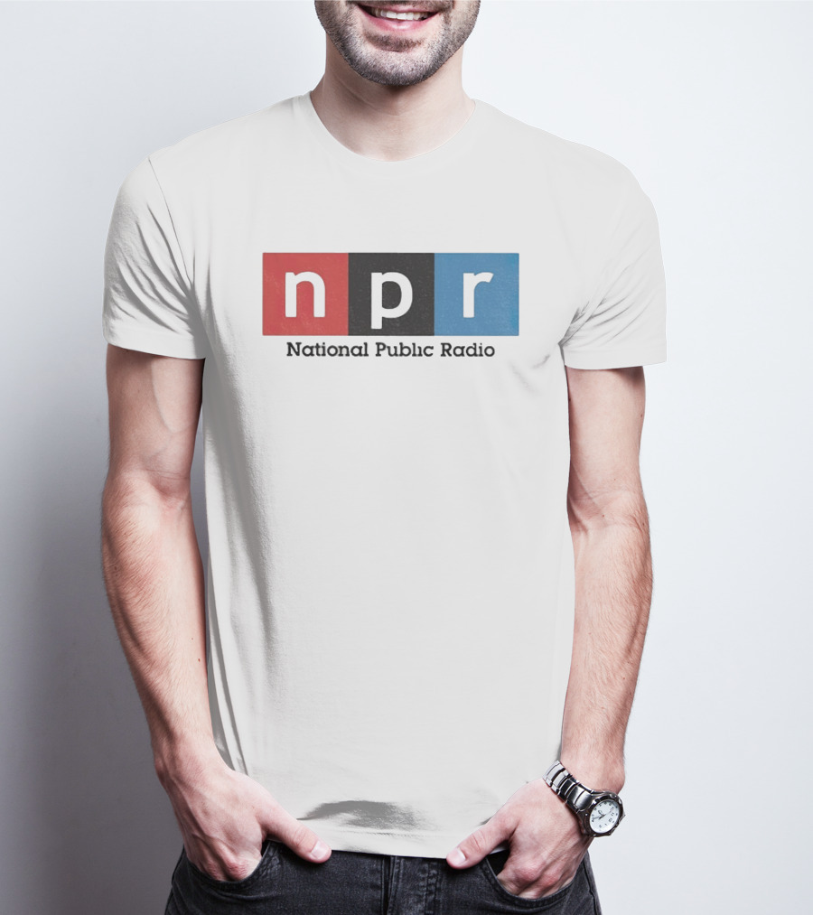 NPR National Public Radio Iconic Logo Red Black Blue T-Shirt