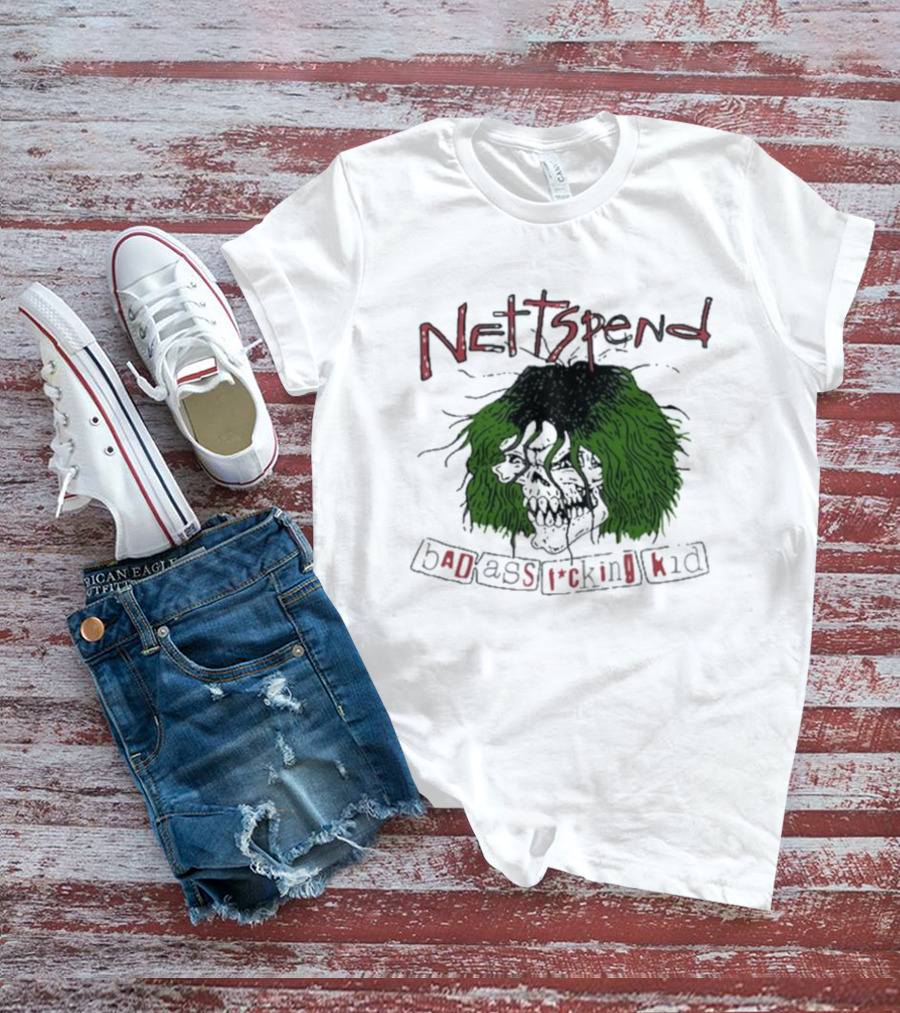 Nettspend Badassfuckingkid Grunge Skull Tour T-Shirt