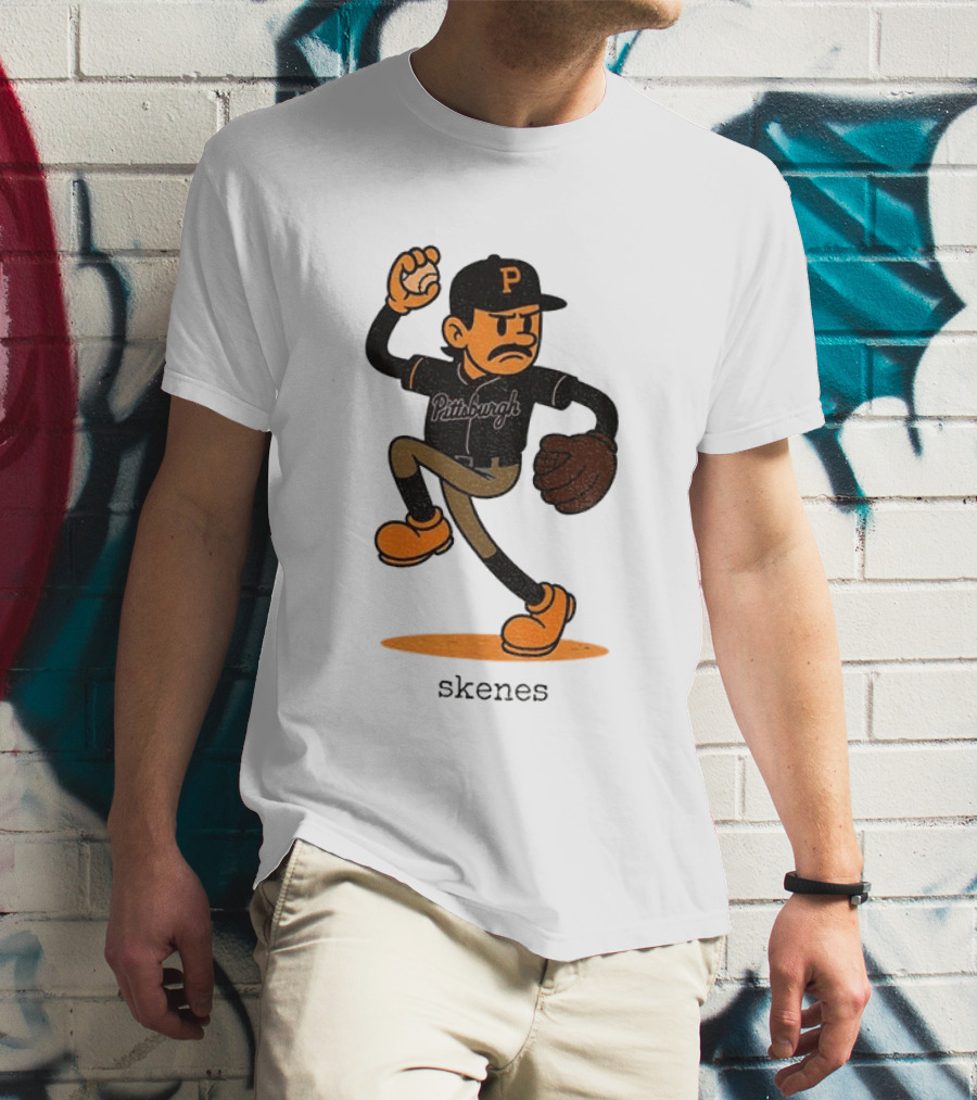 Paul Skenes Pittsburgh P Baseball MLB Cartoon Skenes T-Shirt