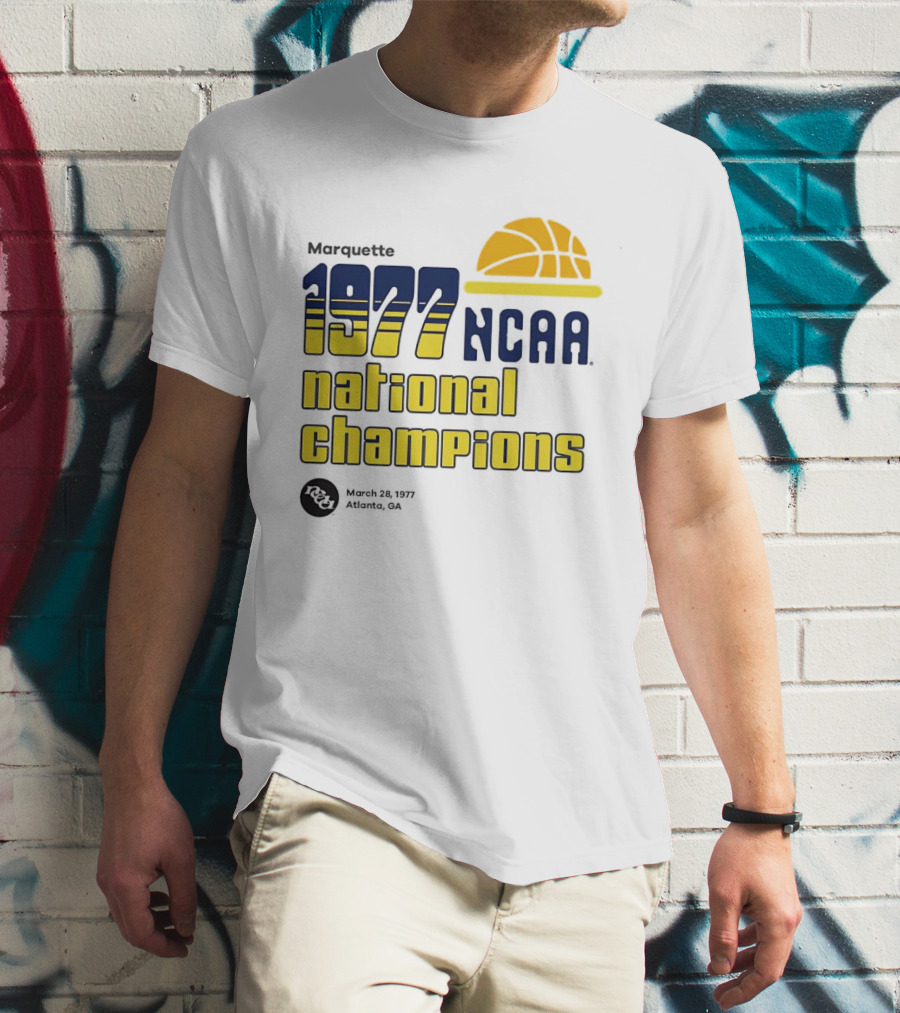Marquette 1977 NCAA National Champions Basketball March 28_ASTRO_NY T-Shirt