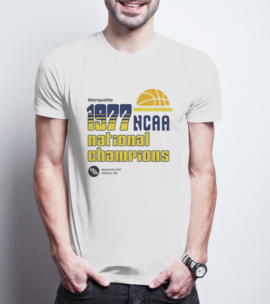 Marquette 1977 NCAA National Champions Basketball March 28_ASTRO_NY T-Shirt