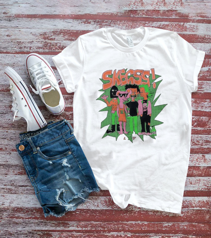 Skegss LSD Irvine Cartoon Characters Green T-Shirt