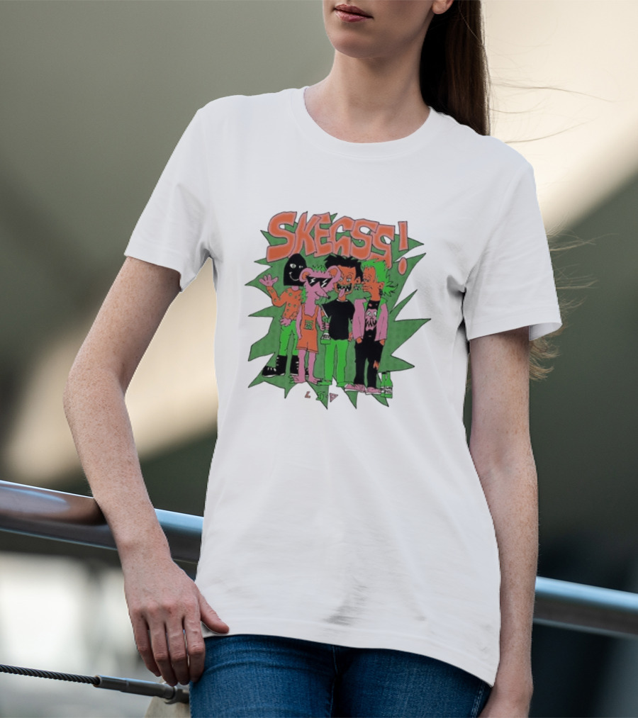 Skegss LSD Irvine Cartoon Characters Green T-Shirt