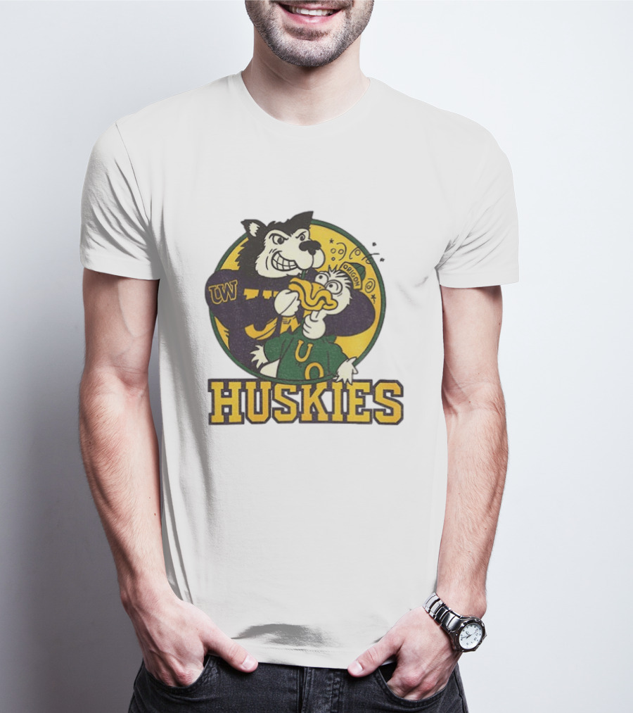 UW Huskies Vs Oregon Ducks Rivalry Football Showdown T-Shirt