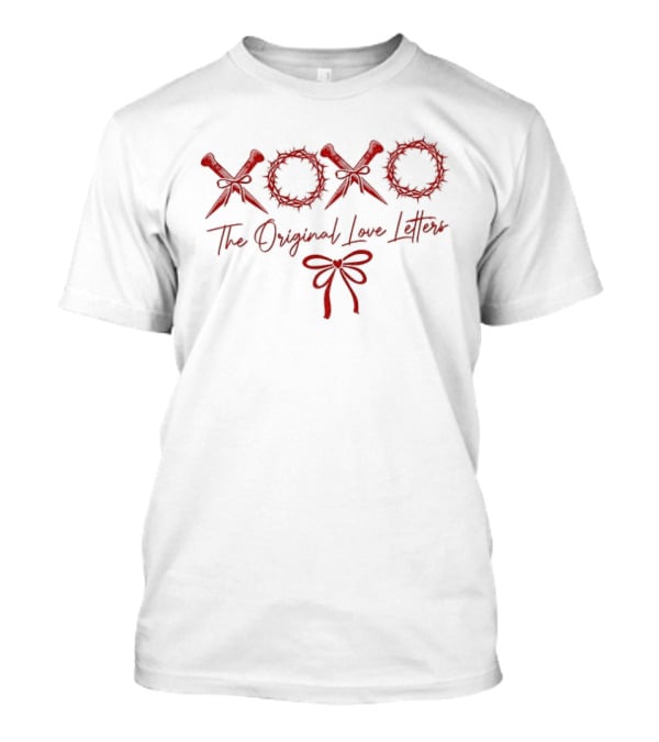 Xoxo The Original Love Letters Valentine's Bow T-Shirt