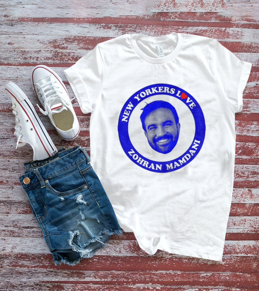 New Yorkers Love Zohran Mamdani Big Head Circular T-Shirt