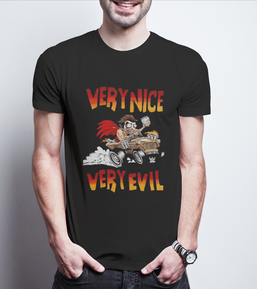 Very Nice Very Evil Danhausen Cartoon WWE T-Shirt