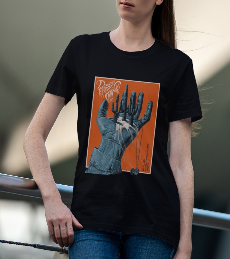 Death Cab For Cutie July 31 2026 Arizona Financial Theatre Phoenix AZ Cactus Hand T-Shirt