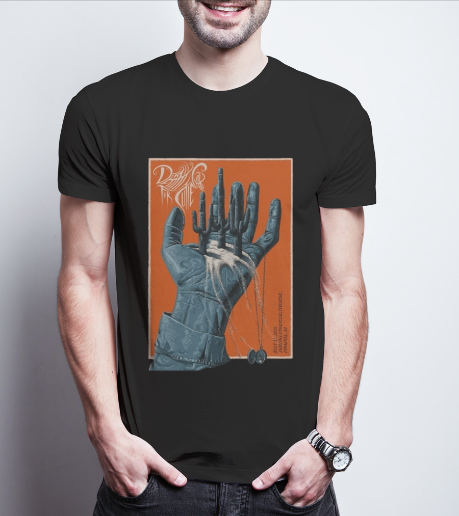 Death Cab For Cutie July 31 2026 Arizona Financial Theatre Phoenix AZ Cactus Hand T-Shirt