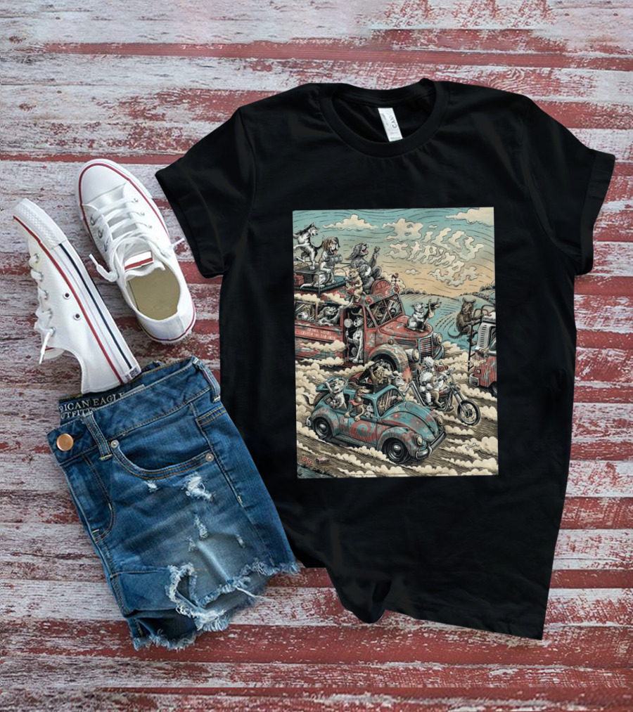 Billy Strings Bethel NY Event August 1 2026 Dylan Goldberger Bethel Woods Center Night 2 Psychedelic Animal Parade T-Shirt