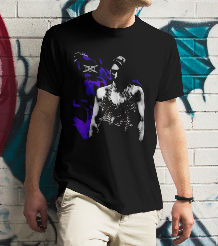 Ken Carson Rhea Ripley WWE Spiked Outfit Collage With Abstract Purple Accents T-Shirt