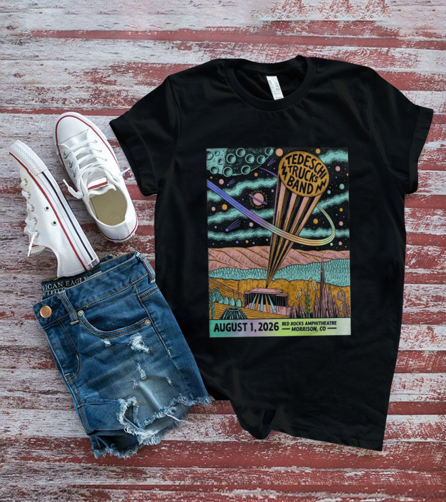 Tedeschi Trucks Band Red Rocks Amphitheatre Morrison CO August 1 2026 Cosmic T-Shirt