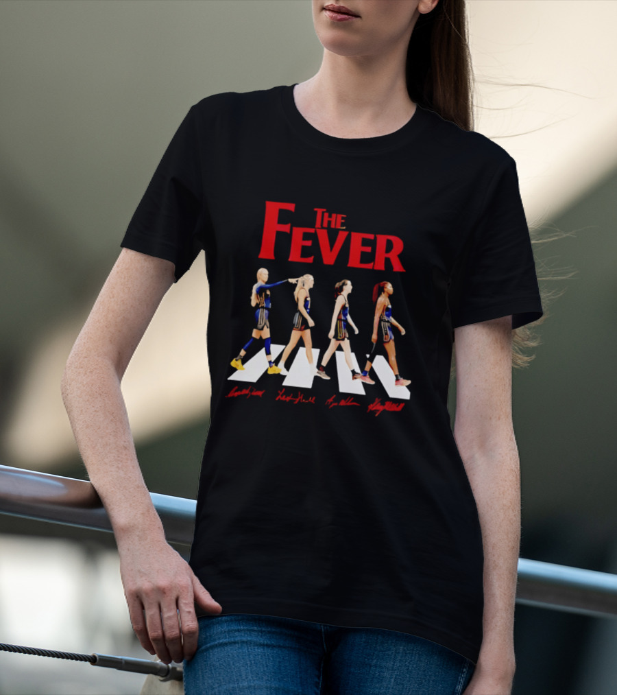 Indiana Fever Basketball Team Abbey Road Beatles T-Shirt