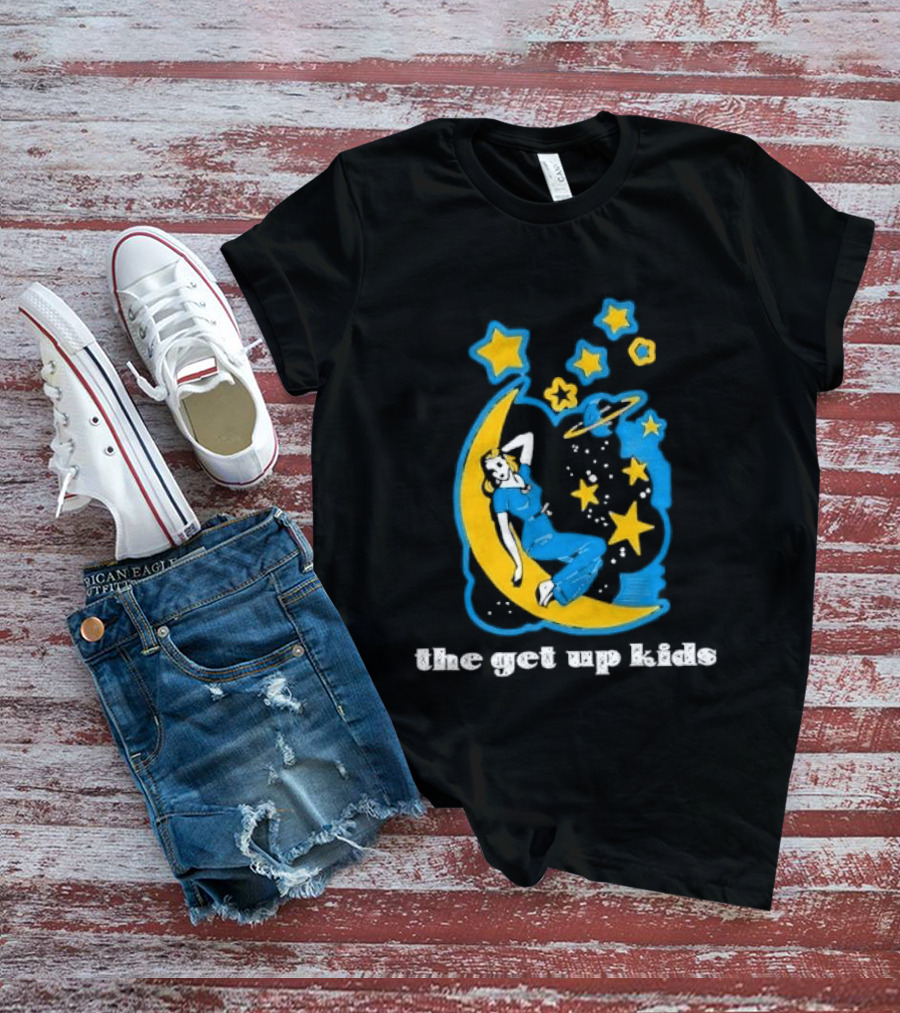 The Get Up Kids Woman On Crescent Moon With Stars T-Shirt