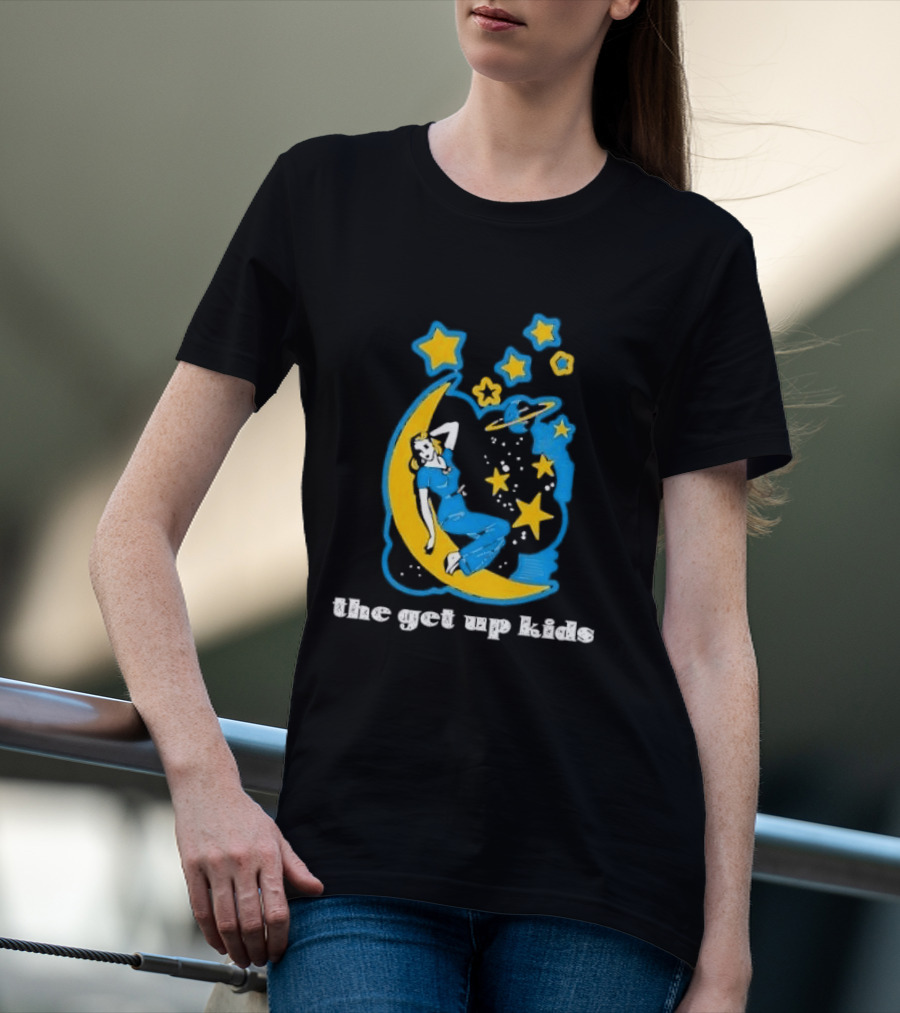 The Get Up Kids Woman On Crescent Moon With Stars T-Shirt